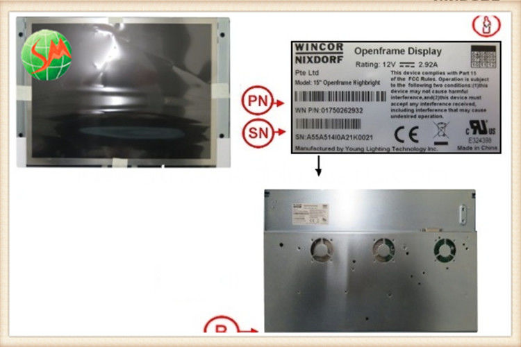 จอภาพ 15 นิ้วส่วนหน้าจอ Wincor Atm 1750262932 สำหรับ Procash 280 285